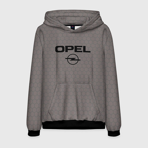 Мужская толстовка Opel мозаика серо-коричневый / 3D-Черный – фото 1