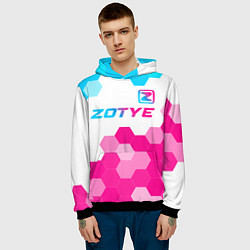 Толстовка-худи мужская Zotye neon gradient style посередине, цвет: 3D-черный — фото 2