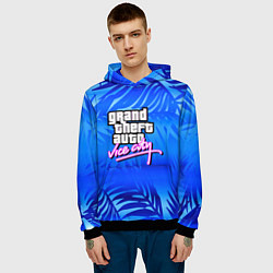 Толстовка-худи мужская GTA vice city тропики, цвет: 3D-черный — фото 2