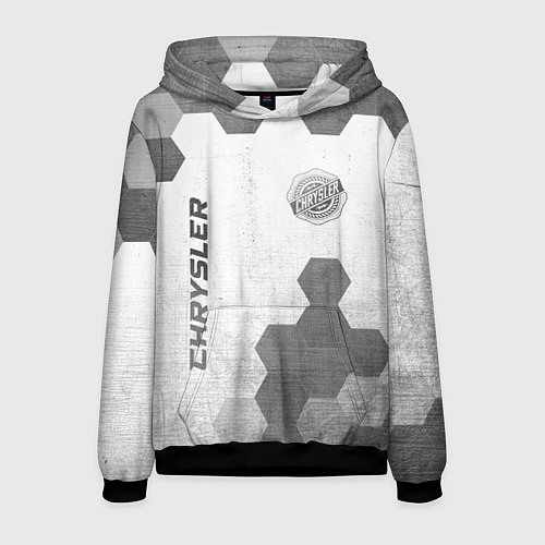 Мужская толстовка Chrysler - white gradient вертикально / 3D-Черный – фото 1