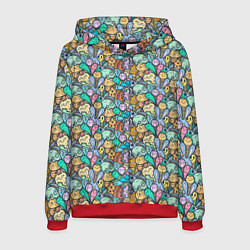 Толстовка-худи мужская Животные и узоры, цвет: 3D-красный
