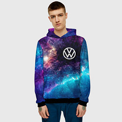Толстовка-худи мужская Volkswagen space auto, цвет: 3D-черный — фото 2