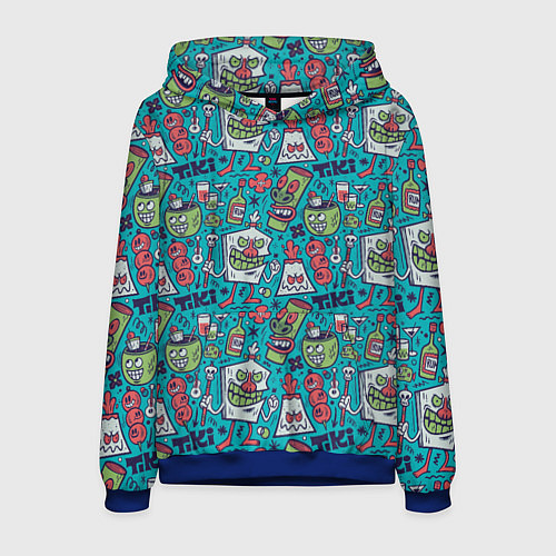 Мужская толстовка Гавайская вечеринка / 3D-Синий – фото 1