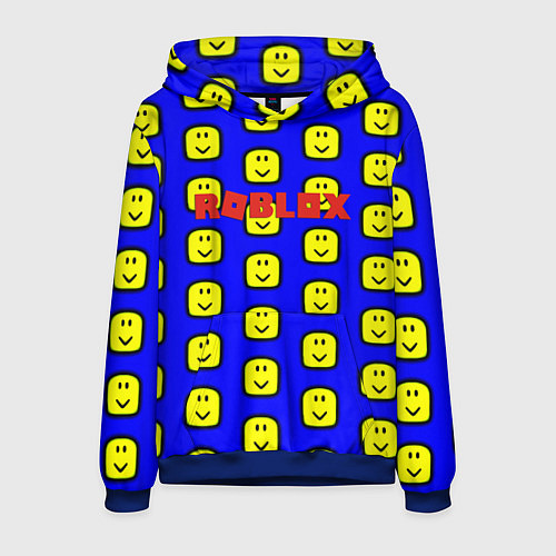 Мужская толстовка Roblox pattern mobile / 3D-Синий – фото 1