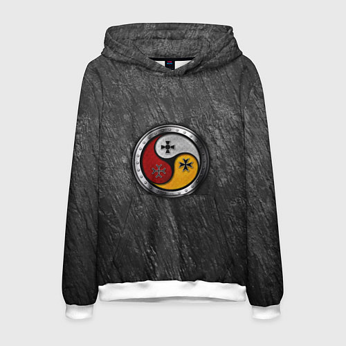 Мужская толстовка Три слезы бога на камне / 3D-Белый – фото 1