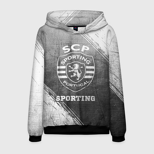 Мужская толстовка Sporting - grey gradient / 3D-Черный – фото 1