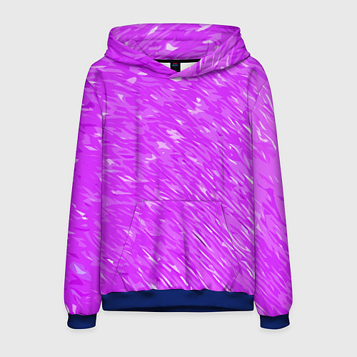 Мужская толстовка Фиолетово-белые мазки / 3D-Синий – фото 1