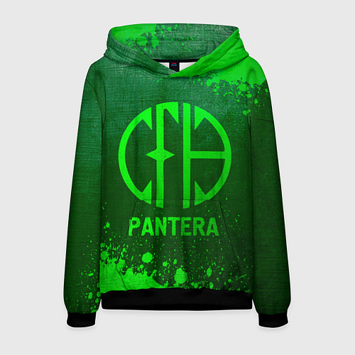 Мужская толстовка Pantera - green gradient / 3D-Черный – фото 1