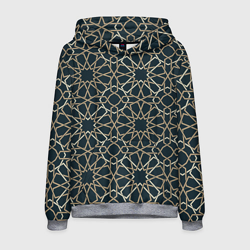 Мужская толстовка Геометрический паттерн арабеска / 3D-Меланж – фото 1