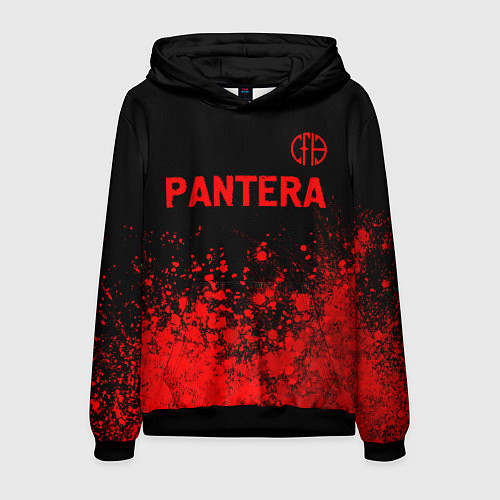 Мужская толстовка Pantera - red gradient посередине / 3D-Черный – фото 1