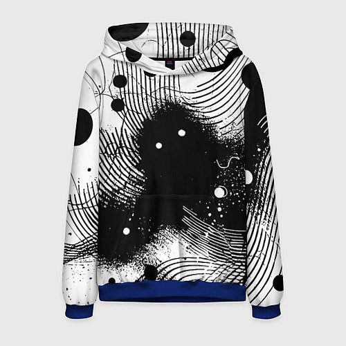 Мужская толстовка Призрак застигнутый врасплох - нейроарт / 3D-Синий – фото 1
