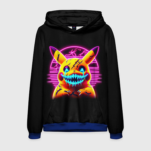 Мужская толстовка Terrible Pikachu - halloween fantasy / 3D-Синий – фото 1