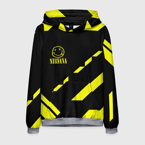 Мужская толстовка Nirvana geometry yellow / 3D-Меланж – фото 1