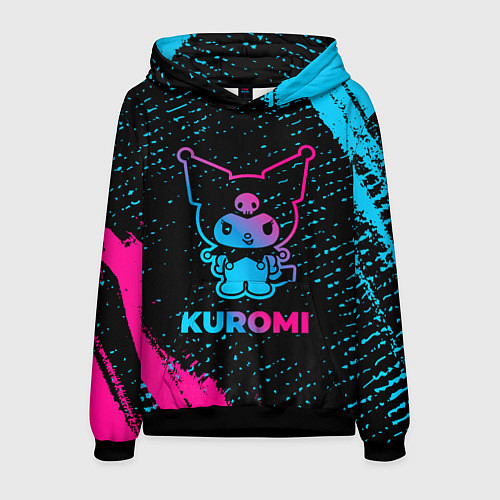 Мужская толстовка Kuromi - neon gradient / 3D-Черный – фото 1