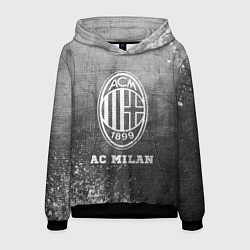 Толстовка-худи мужская AC Milan - grey gradient, цвет: 3D-черный