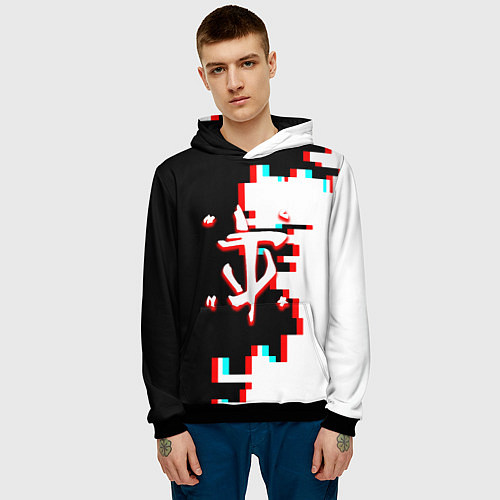 Мужская толстовка Doom geometry / 3D-Черный – фото 3