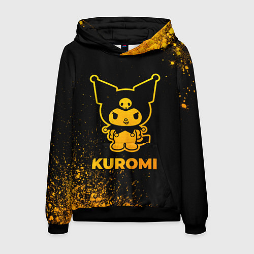 Мужская толстовка Kuromi - gold gradient / 3D-Черный – фото 1