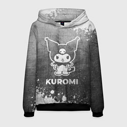 Толстовка-худи мужская Kuromi - grey gradient, цвет: 3D-черный