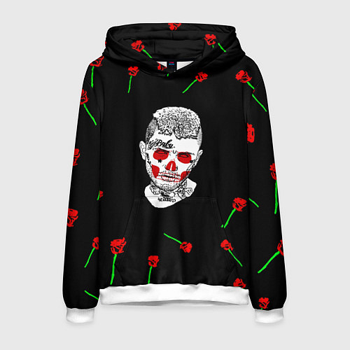 Мужская толстовка Lil peep rap band rose / 3D-Белый – фото 1