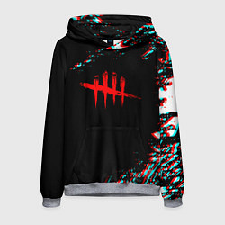 Толстовка-худи мужская Dead by daylight глитч, цвет: 3D-меланж