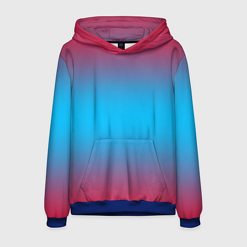 Мужская толстовка Neon gradeinet / 3D-Синий – фото 1