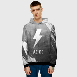 Толстовка-худи мужская AC DC - grey gradient, цвет: 3D-черный — фото 2