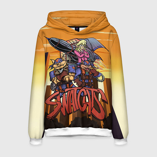 Мужская толстовка Коты быстрого реагирования / 3D-Белый – фото 1