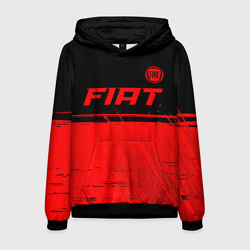 Мужская толстовка Fiat - red gradient посередине / 3D-Черный – фото 1