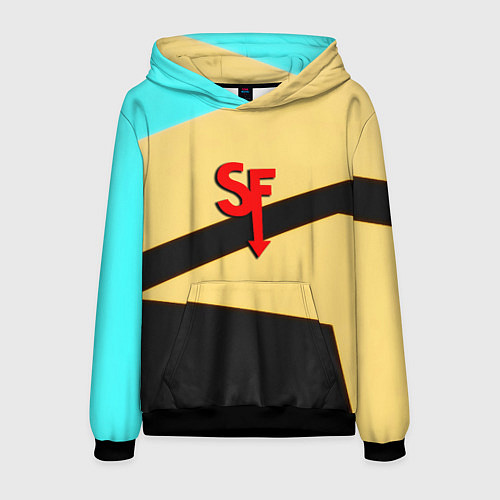 Мужская толстовка Салли фейс геометрия / 3D-Черный – фото 1