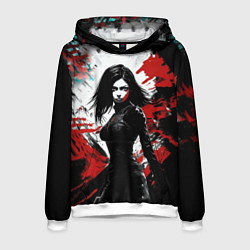 Толстовка-худи мужская Девушка воин, цвет: 3D-белый