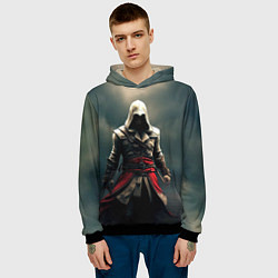 Толстовка-худи мужская Assassins creed 2, цвет: 3D-черный — фото 2