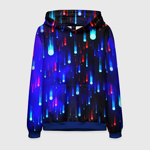 Мужская толстовка Космические метеориты / 3D-Синий – фото 1