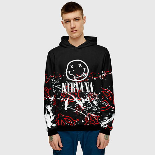 Мужская толстовка Nirvana анархия / 3D-Черный – фото 3