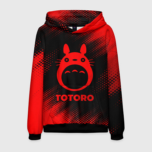 Мужская толстовка Totoro - red gradient / 3D-Черный – фото 1