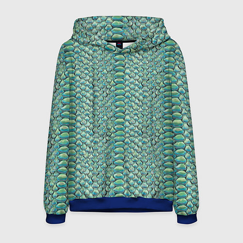 Мужская толстовка Змеиная кожа паттерн / 3D-Синий – фото 1