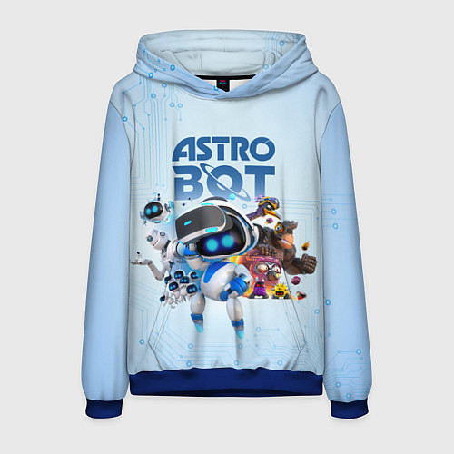 Мужская толстовка Astro Bot - Game / 3D-Синий – фото 1