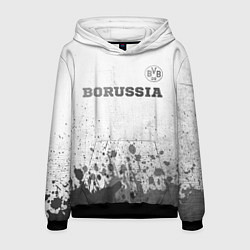 Толстовка-худи мужская Borussia - white gradient посередине, цвет: 3D-черный