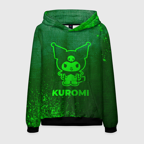 Мужская толстовка Kuromi - green gradient / 3D-Черный – фото 1