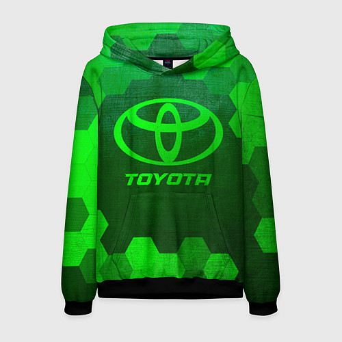 Мужская толстовка Toyota - green gradient / 3D-Черный – фото 1