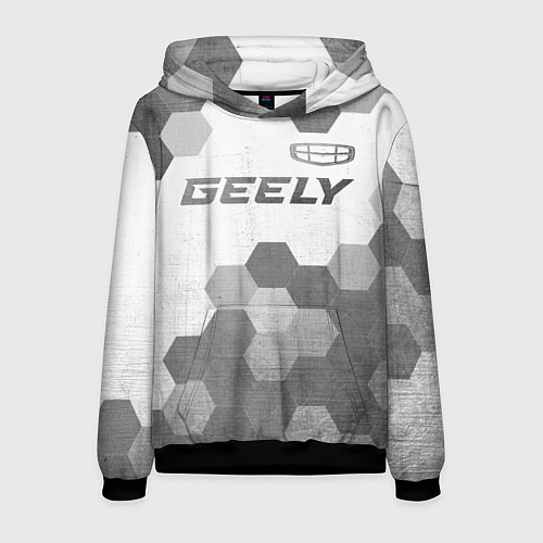 Мужская толстовка Geely - white gradient посередине / 3D-Черный – фото 1