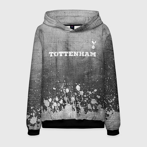 Мужская толстовка Tottenham - grey gradient посередине / 3D-Черный – фото 1