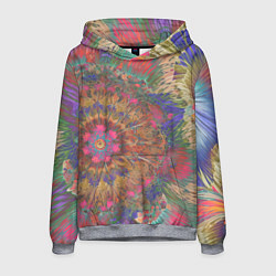 Толстовка-худи мужская Калейдоскоп красок, цвет: 3D-меланж