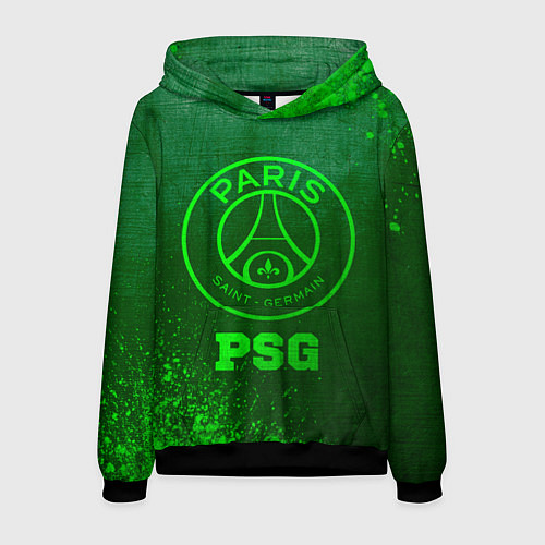 Мужская толстовка PSG - green gradient / 3D-Черный – фото 1