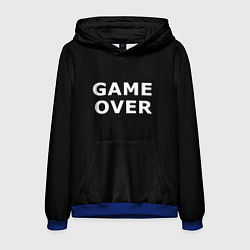 Толстовка-худи мужская Game over white logo, цвет: 3D-синий