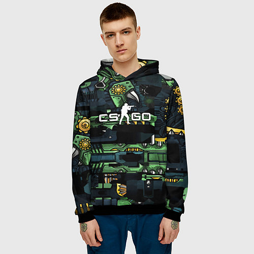 Мужская толстовка Counter strike gamer / 3D-Черный – фото 3