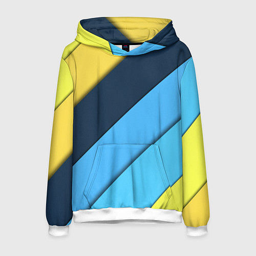 Мужская толстовка Линии геометрия / 3D-Белый – фото 1