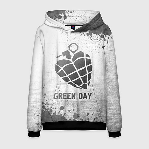 Мужская толстовка Green Day - white gradient / 3D-Черный – фото 1