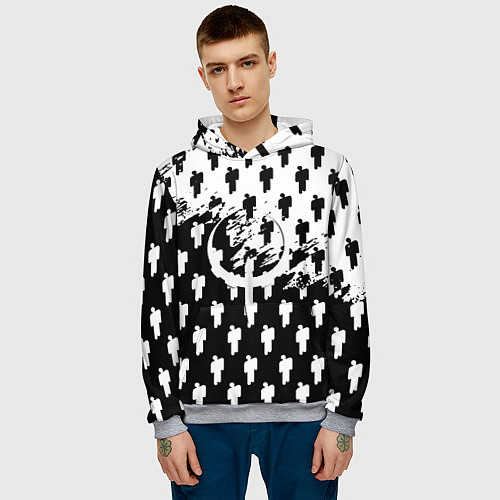 Мужская толстовка Quake pattern men / 3D-Меланж – фото 3