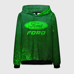 Толстовка-худи мужская Ford - green gradient, цвет: 3D-черный