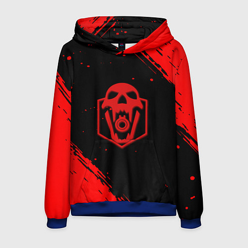 Мужская толстовка Rainbow six краски полосы / 3D-Синий – фото 1